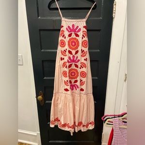 Zara Pink Patterned Maxi Dress